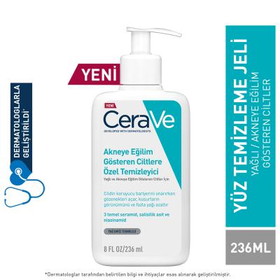 CeraVe Acne Face Wash with Salicylic Acid - Gentle, Oil-Free Cleanser for Acne Prone & Sensitive Skin - 236ml by Beauty Care Bag