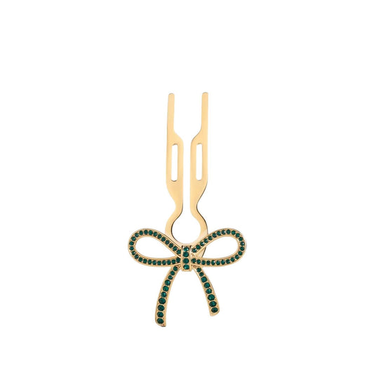 Fiona Franchimon Nº1 Hairpin Ribbon Emerald Green by Beauty Care Bag