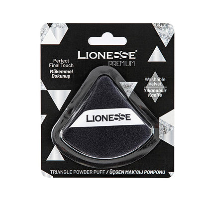 Lionesse Triangle Makeup Powder Puff for Precision Application by Beauty Care Bag