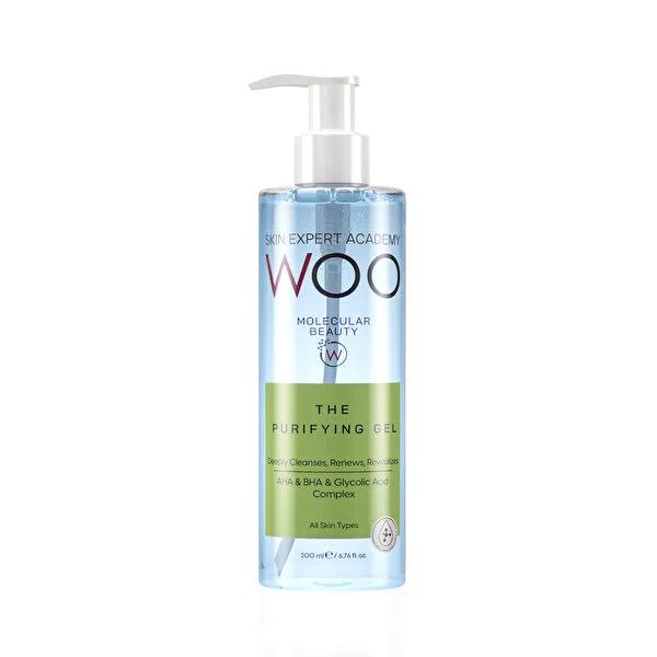 WOO Skin Expert Facial Cleansing Gel - Gentle Skincare with AHA BHA for All Skin Types, 6.76 fl oz by Beauty Care Bag