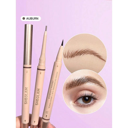 Sheglam On Demand 2-in-1 Brow Pencil for Defined Brows 06 Auburn by Beauty Care Bag