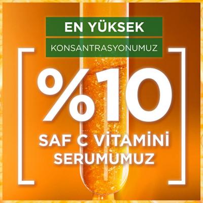 Garnier Vitamin C Serum - Anti-aging Night Serum for Brightening & Hydration, Vegan Skincare, 1.01 fl oz by Beauty Care Bag