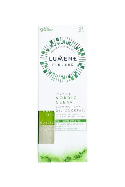 Lumene Calming Hemp Oil Skincare - Soothe Sensitive Skin, Reduce Redness & Improve Complexion by Beauty Care Bag