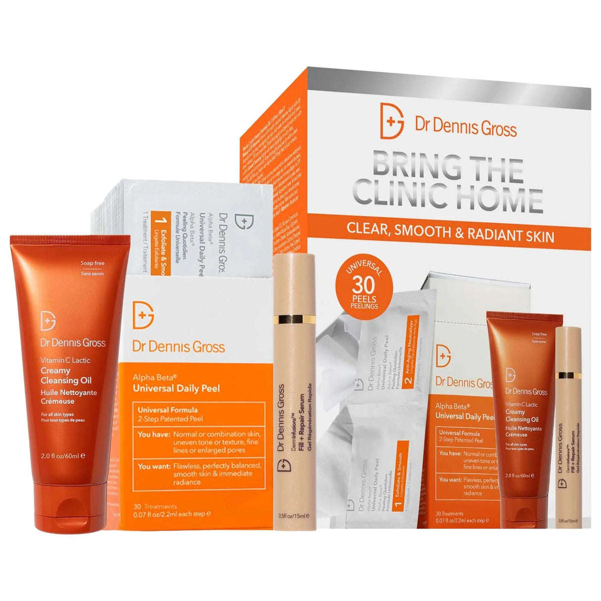 Dr. Dennis Gross Bring the Clinic Home Alpha Beta Universal Daily Peel kit