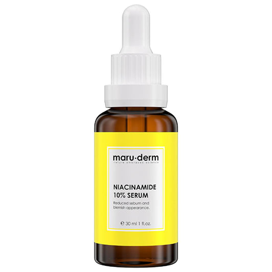 Maruderm Niacinamide 10% + Hyaluronic Acid Serum: Brighten, Hydrate & Balance Oily Skin | Even Skin Tone, Reduce Pores by Beauty Care Bag