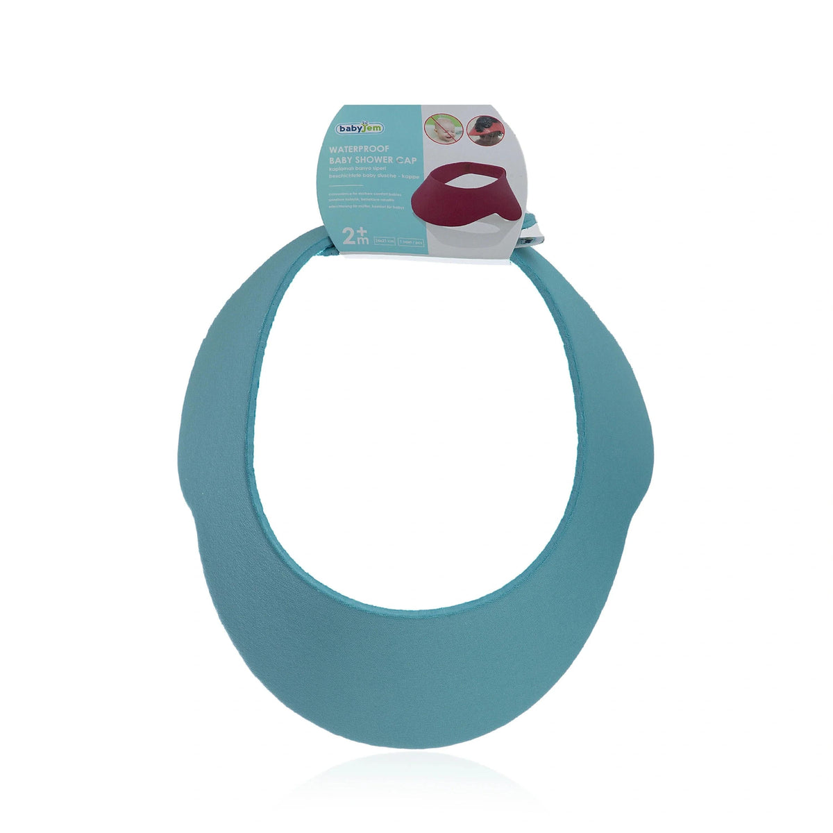 Babyjem Turquoise Baby Bath Visor Shield for Safe Bathing by Beauty Care Bag