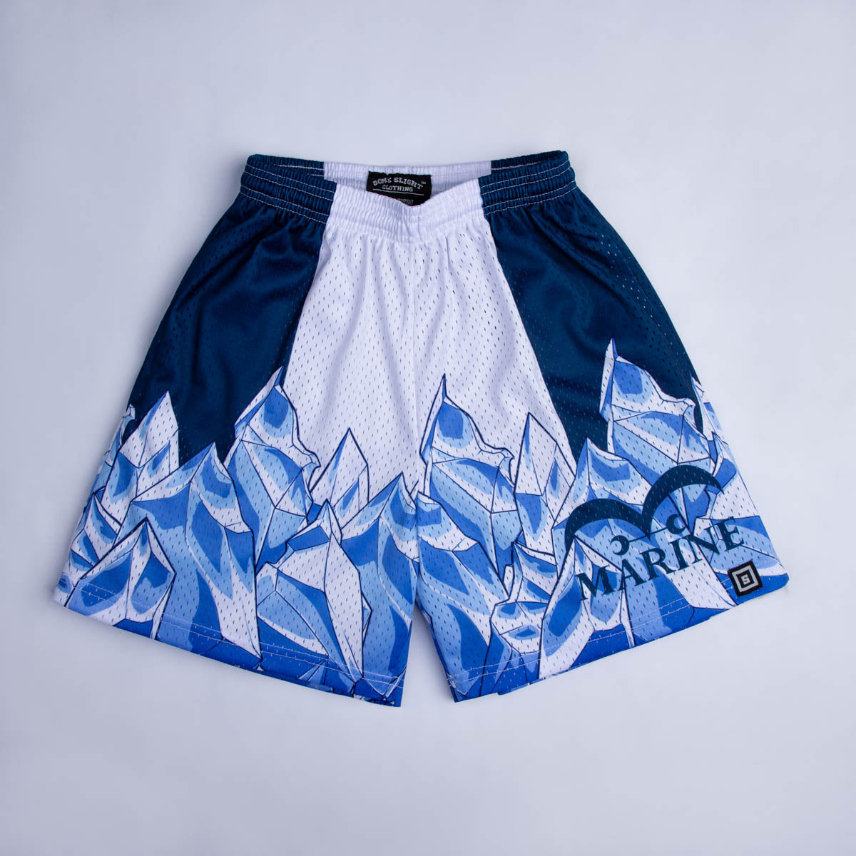 Ice Marine anime mesh shorts with sublimated design