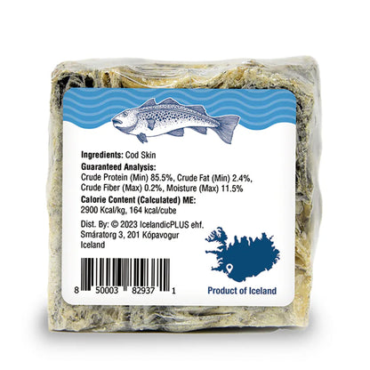 Icelandic Cod Skin Dog Treat - Large 2-inch CubePet TreatTorqelo.com