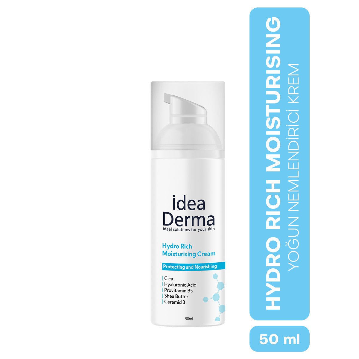 Idea Derma Hydro Rich Moisturising Cream for Dry Skin 50mlSkincareTorqelo.com