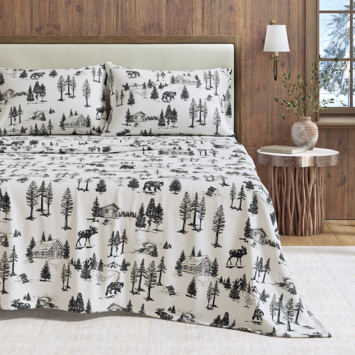 Turkish Cotton Flannel Sheet - Lakeview Collection by Great Bay Home
