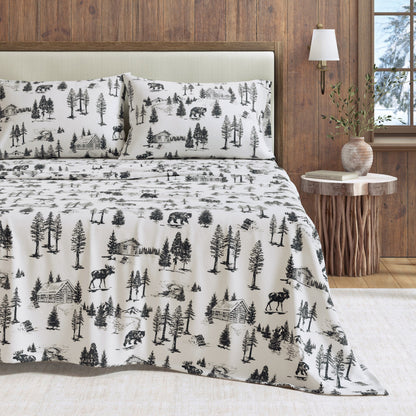 Turkish Cotton Flannel Sheet - Lakeview Collection by Great Bay Home