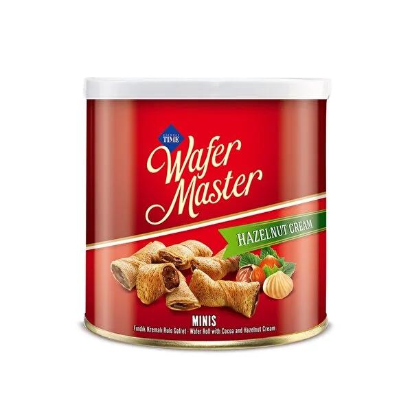 Wafer Master Chocolate Hazelnut Wafer Snack in Tin Can - 120g by Beauty Care Bag