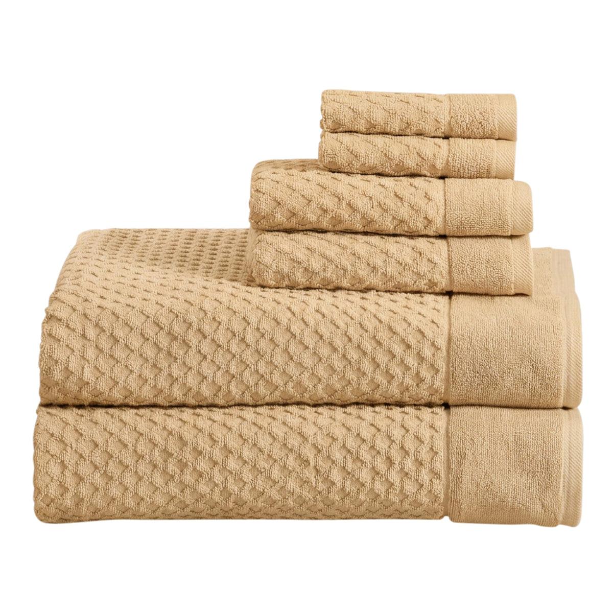 Cotton Diamond Waffle Weave Bath Towel Set - Grayson Collection by Great Bay Home