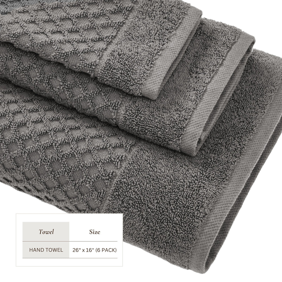 Cotton Diamond Waffle Weave Bath Towel Set - Grayson Collection by Great Bay Home
