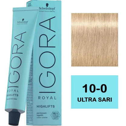 Igora Royal Highlifts 10-0 Ultra Blonde Permanent Color 60ml by Beauty Care Bag