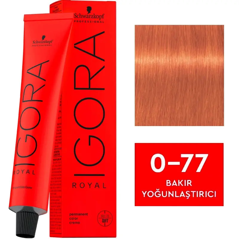Igora Royal Permanent Color Creme 0-77 Copper Booster 60ml by Beauty Care Bag