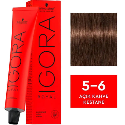 Igora Royal Permanent Color Creme 5-6 Light Brown Auburn 60ml by Beauty Care Bag