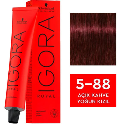 Igora Royal Permanent Color Creme 5-88 Light Brown Red 60ml by Beauty Care Bag