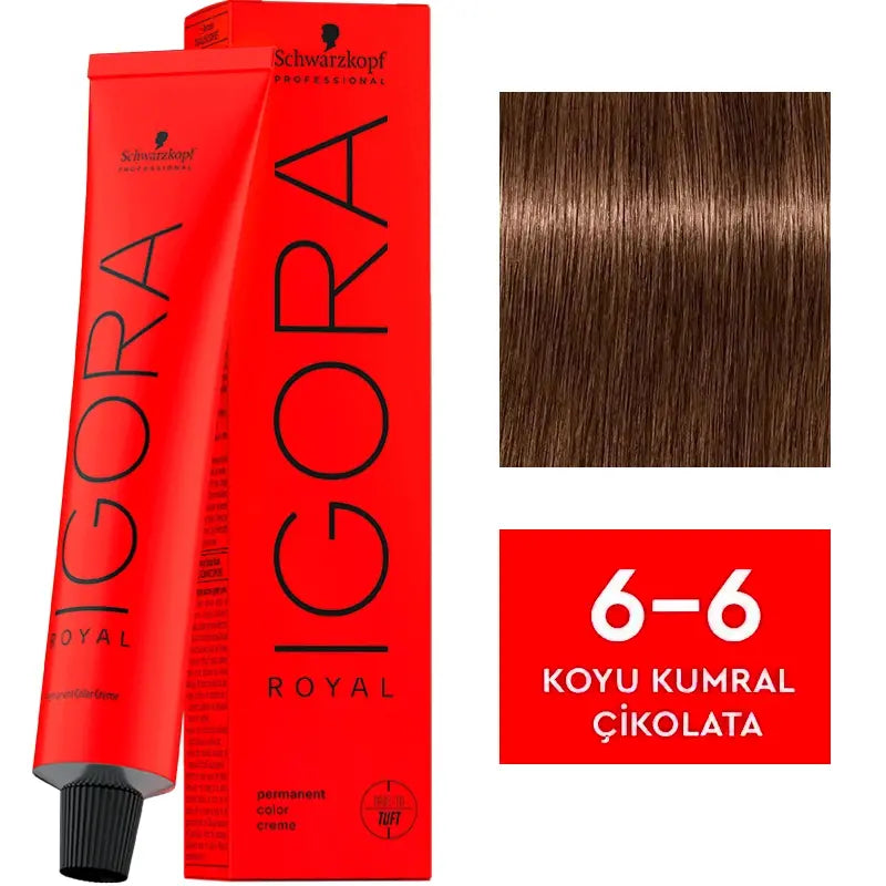 Igora Royal Permanent Color Creme 6-6 Dark Blonde Chocolate 60ml by Beauty Care Bag