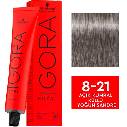 Igora Royal Permanent Color Creme 8-21 Light Ash Blonde 60ml by Beauty Care Bag