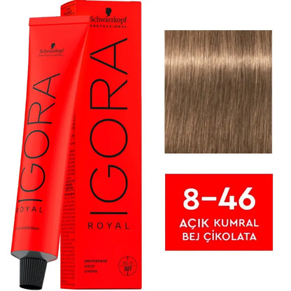 Igora Royal Permanent Color Creme 8-46 Light Blonde Beige Chocolate 60ml by Beauty Care Bag
