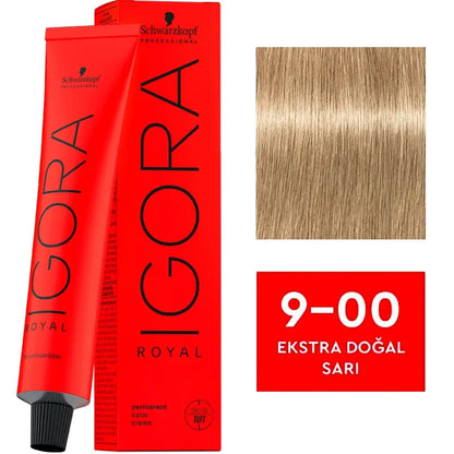 Igora Royal Permanent Color Creme 9-00 Extra Natural Blonde 60ml by Beauty Care Bag