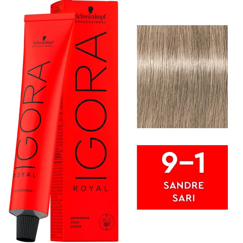 Igora Royal Permanent Color Creme 9-1 Light Blonde 60ml by Beauty Care Bag