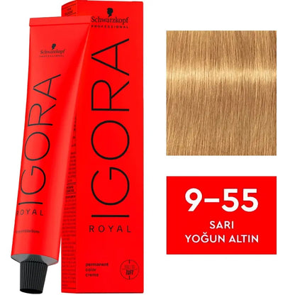 Igora Royal Permanent Color Creme 9-55 Intense Gold Blonde 60ml by Beauty Care Bag