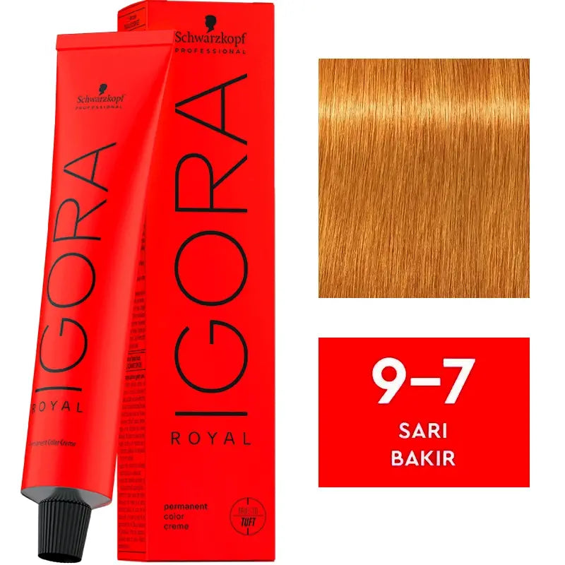 Igora Royal Permanent Color Creme 9-7 Copper Blonde 60ml by Beauty Care Bag