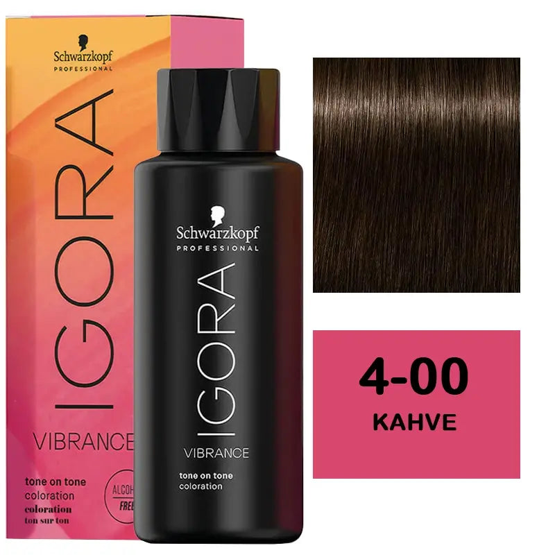 Igora Vibrance Demi-Permanent Hair Color 4-0 Medium Brown 60ml by Beauty Care Bag