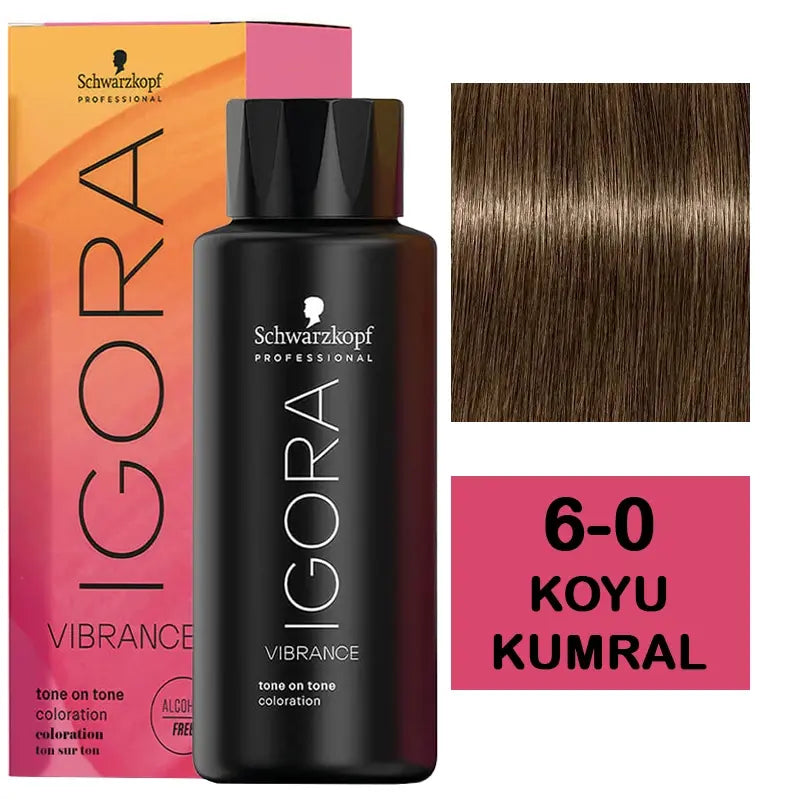 Igora Vibrance 6-0 Dark Blonde Ammonia-Free Hair Color 60ml by Beauty Care Bag