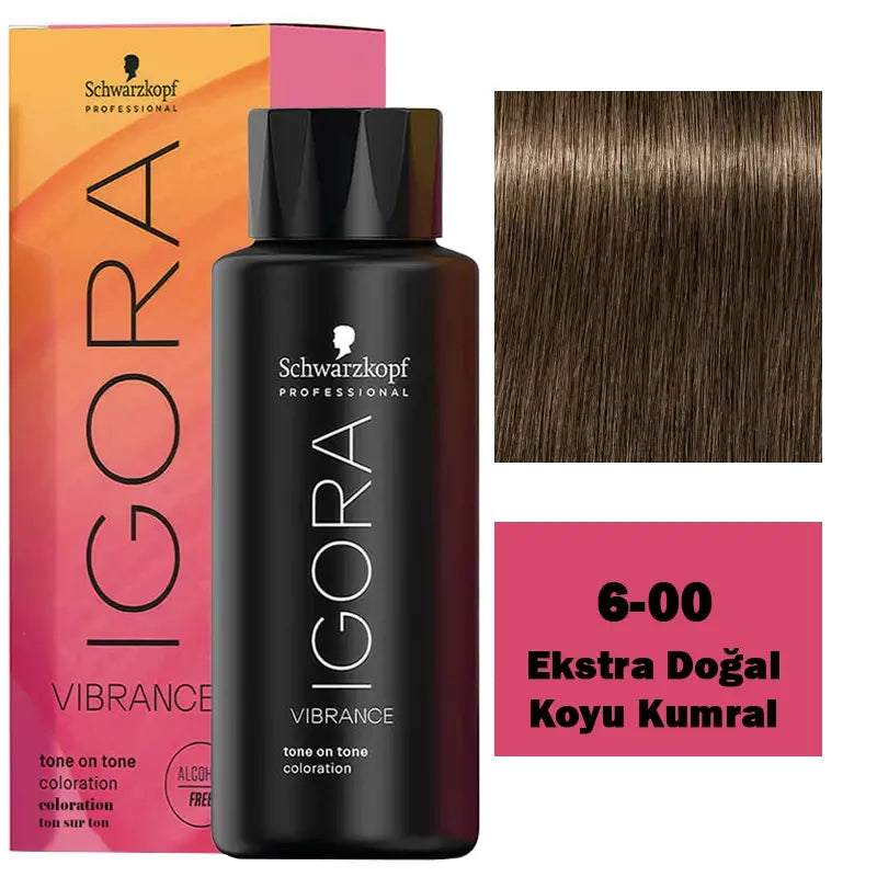 Igora Vibrance Demi-Permanent Hair Color 6-00 Dark Blonde 60ml by Beauty Care Bag