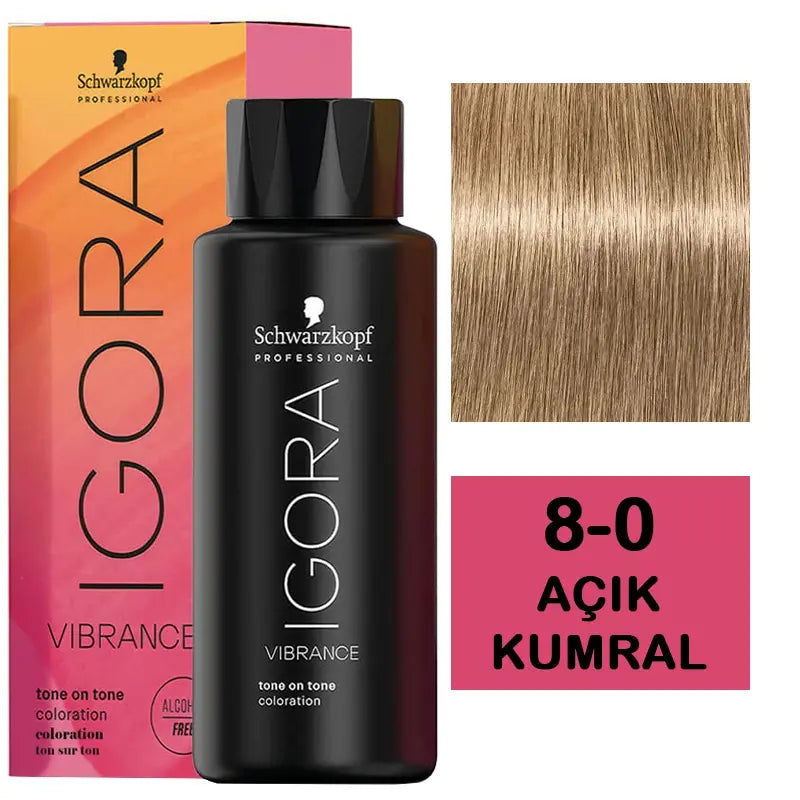 Igora Vibrance Demi-Permanent Hair Color 8-0 Light Blonde 60ml by Beauty Care Bag