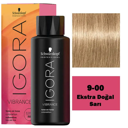 Igora Vibrance Tone On Tone Hair Color 9-00 Extra Natural Blonde 60ml by Beauty Care Bag