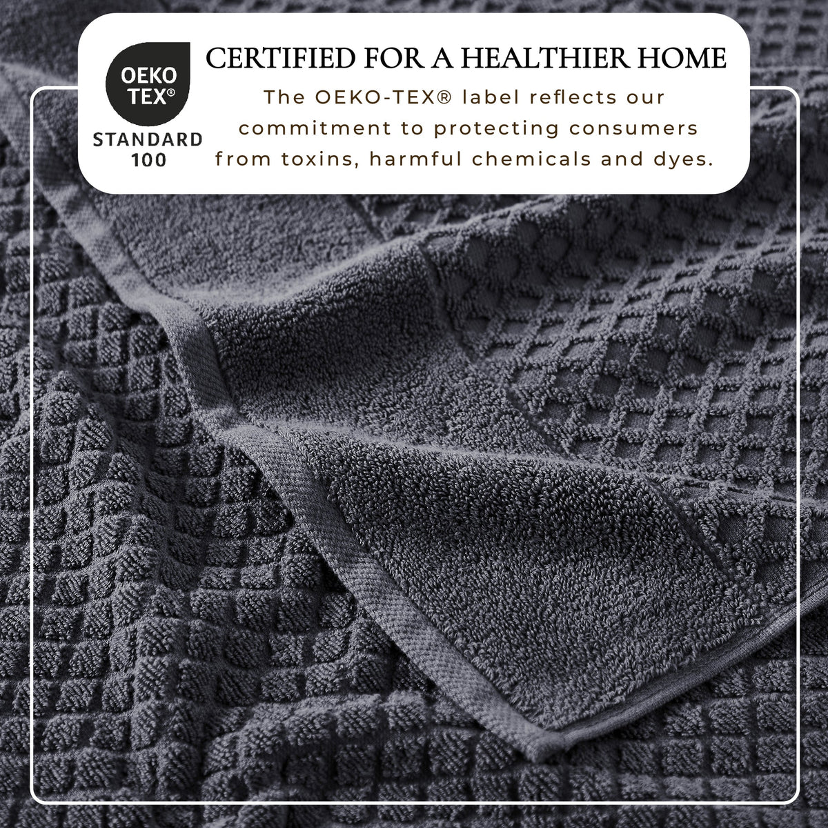 Cotton Diamond Waffle Weave Bath Towel Set - Grayson Collection by Great Bay Home