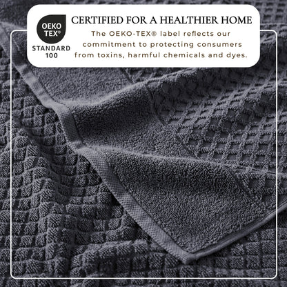 Cotton Diamond Waffle Weave Bath Towel Set - Grayson Collection by Great Bay Home