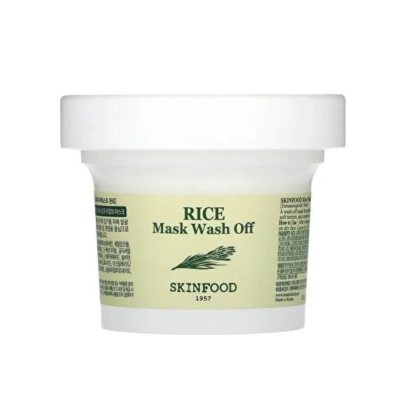 Skinfood Rice Face Mask Wash Off - Gentle Exfoliating & Moisturizing for Clearer Skin by Beauty Care Bag