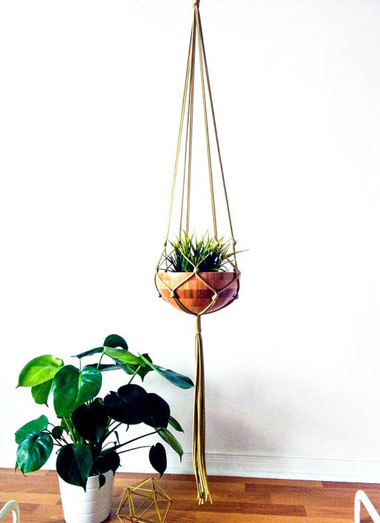 Macrame Plant Hanger, Hanging Planter by Silver Simba