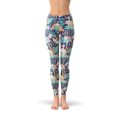 Womens Sloth Leggings by Maroon Sooty