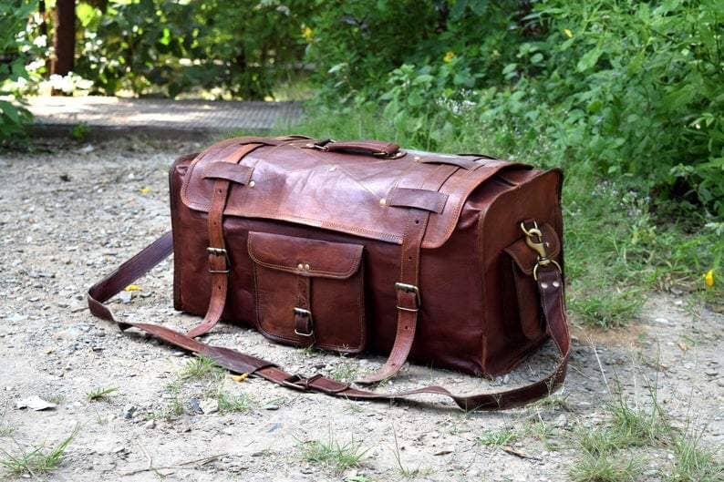 The Peterson Leather Duffle by Classy Leather Bags