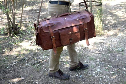 The Peterson Leather Duffle by Classy Leather Bags
