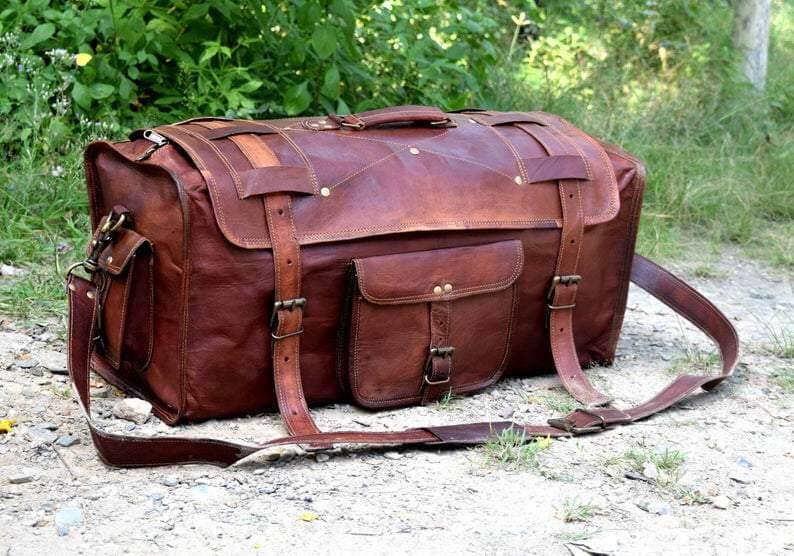 The Peterson Leather Duffle by Classy Leather Bags