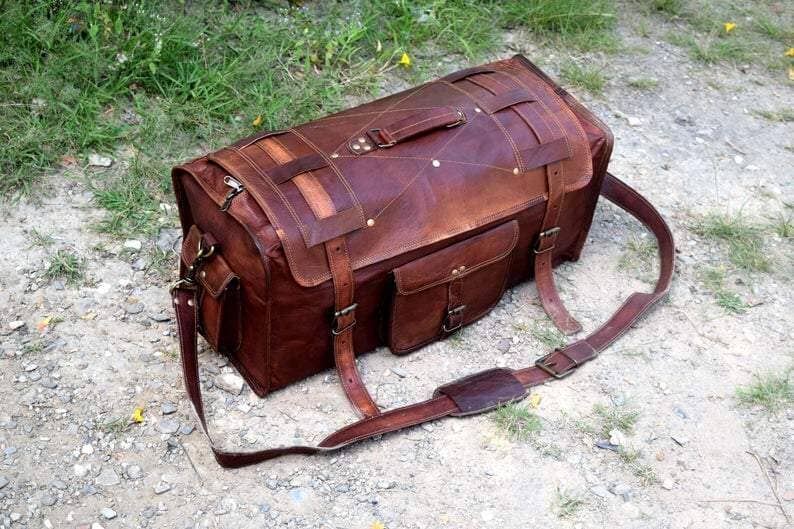 The Peterson Leather Duffle by Classy Leather Bags