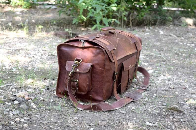 The Peterson Leather Duffle by Classy Leather Bags