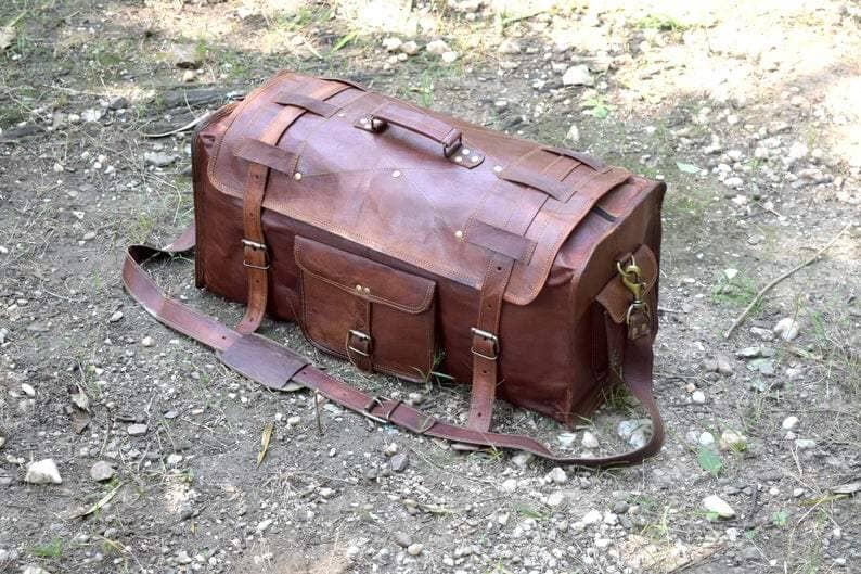 The Peterson Leather Duffle by Classy Leather Bags