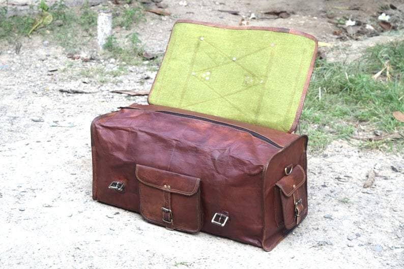 The Peterson Leather Duffle by Classy Leather Bags