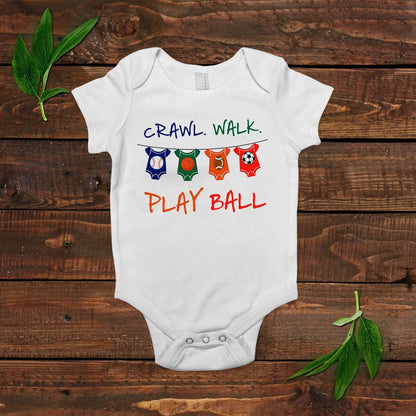 Baby Boy Shirt - Football Soccer Basketball Baseball - Baby Boy Gift - by Joyful Moose