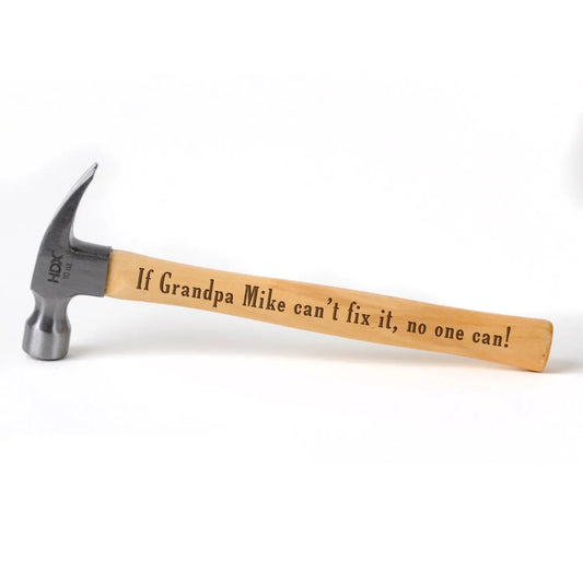 Gift for Grandpa - Personalized Laser Engraved Hammer Custom Christmas Gift ideas for Dad, Grandfather or Husband for Father's Day by Joyful Moose