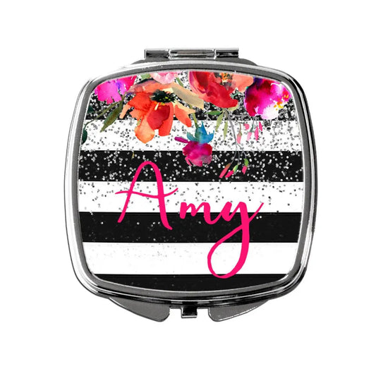 Personalized Compact Mirror - Custom Cosmetic Mirror for Purse or Pocket by Joyful Moose