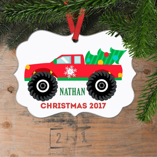 Monster Truck Christmas Ornament for Boys and Men - Truck Gifts for Him by Joyful Moose